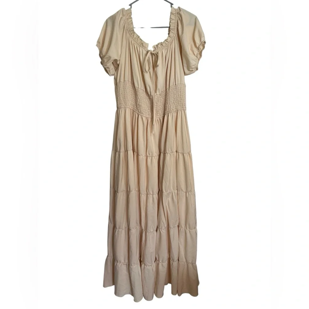 Beige Renaissance Chemise Dress – Size 3X - Picture 5 of 11